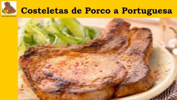 Costeletas de porco a portuguesa