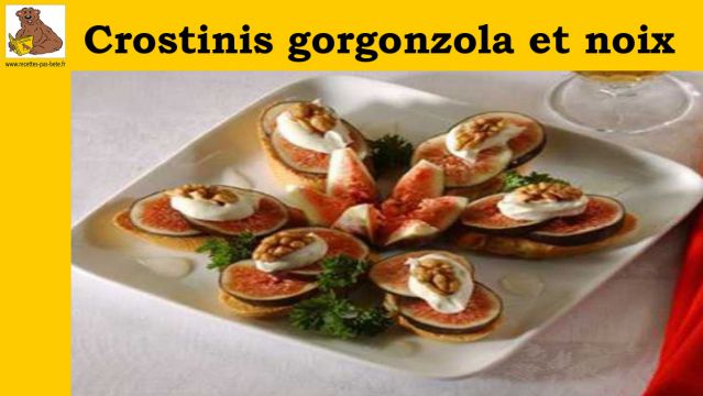 Crostinis gorgonzola et noix