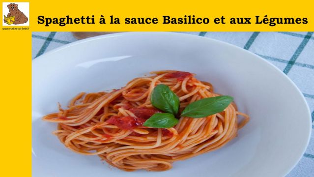 spaghetti à la sauce Basilico et aux Légumes